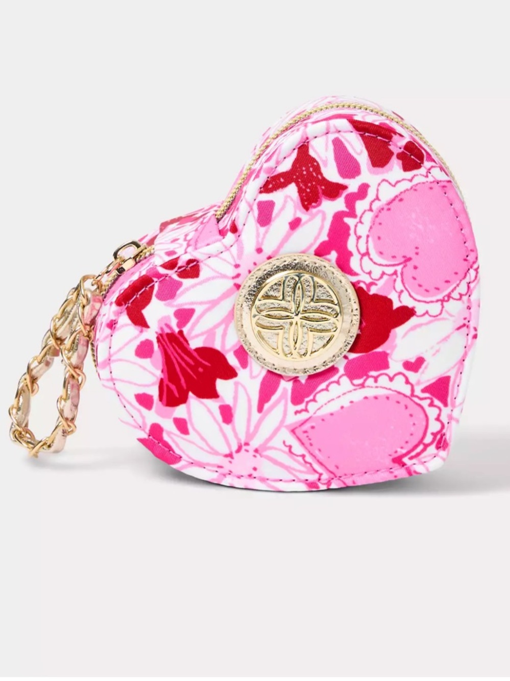 NWT Lilly Pulitzer Heart Shaped Jewelry Case in Confetti Pink Dear Heart